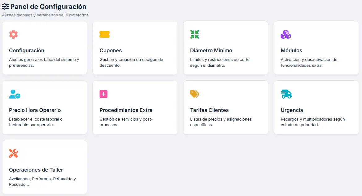 Control de stock de chapas