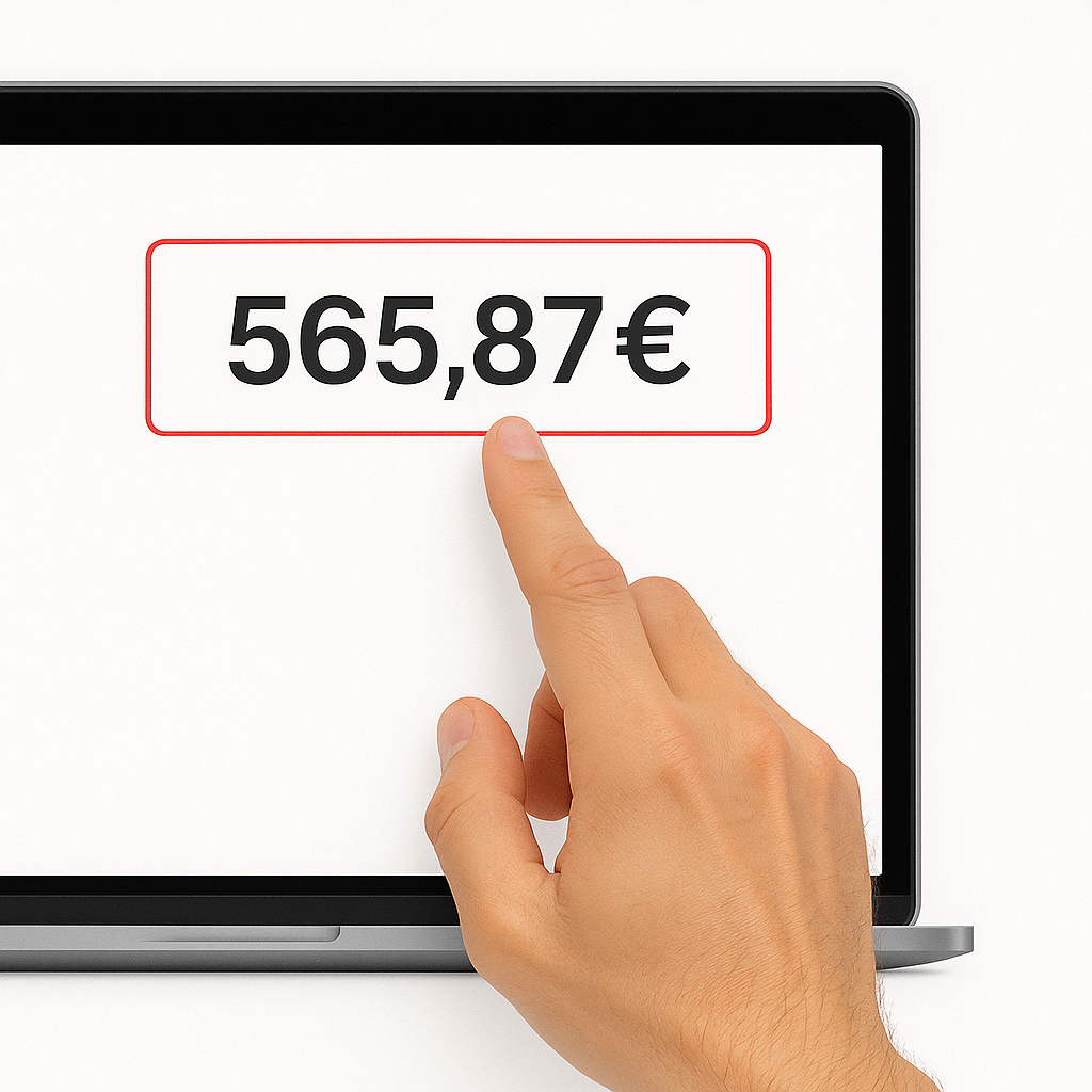 Precio automático (imagen de ejemplo)