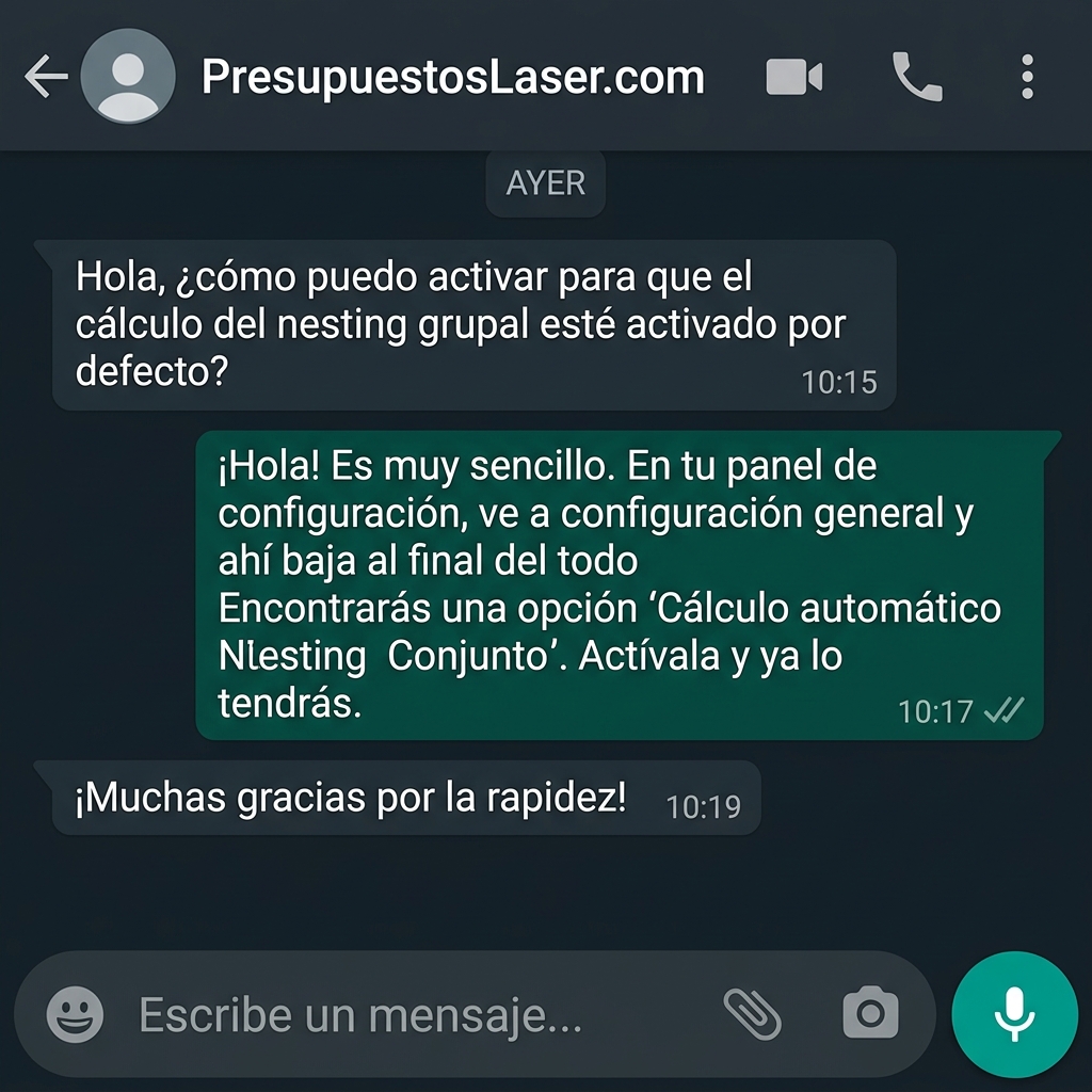 Soporte técnico por WhatsApp